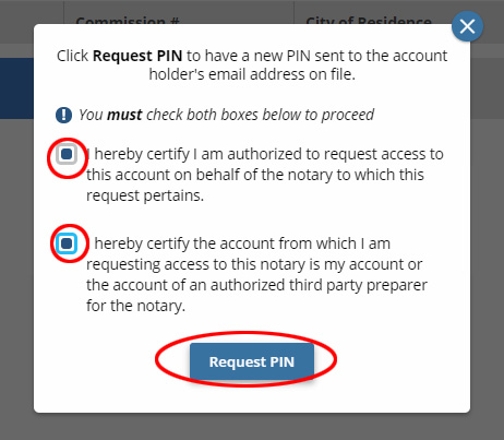 PIN Request Form