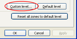 Internet Options Bottom