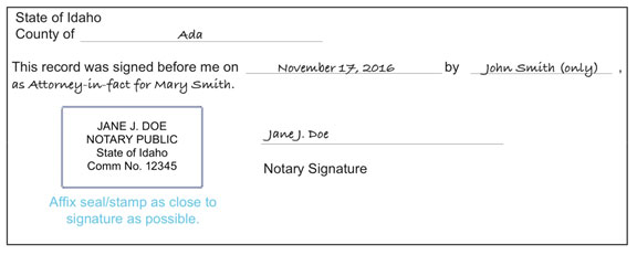 Notary form