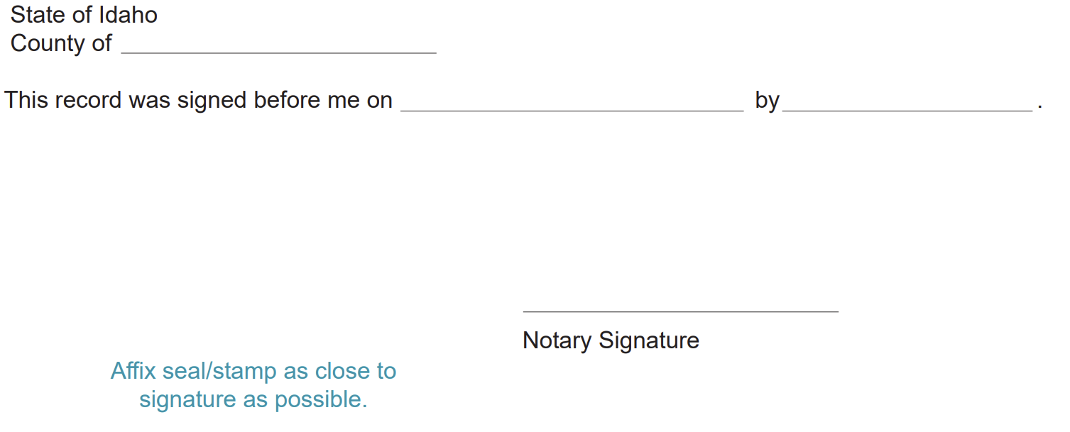 A blank basic signature certificate